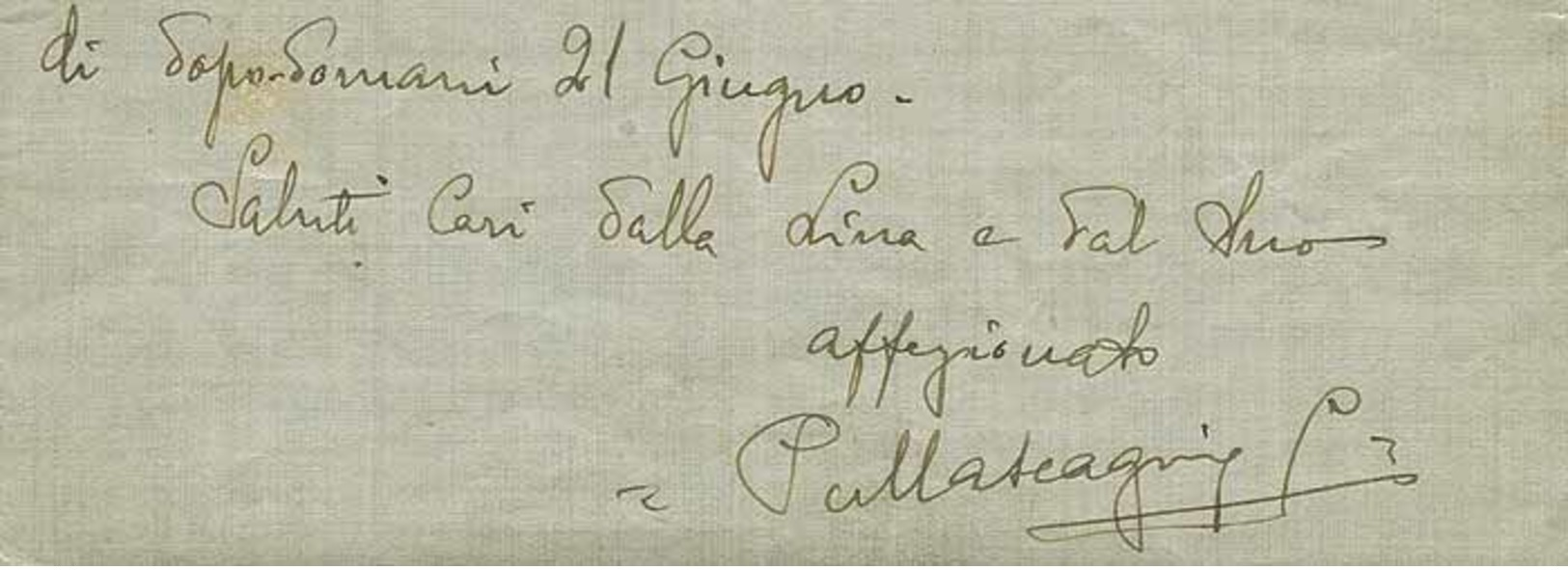 B AUTOGRAFI - Pietro Mascagni (1863-1945) - Busta Da Zurigo A Modena Del 20.6.1937 Con Scritto Interno A Firma Di Pietro - Other & Unclassified