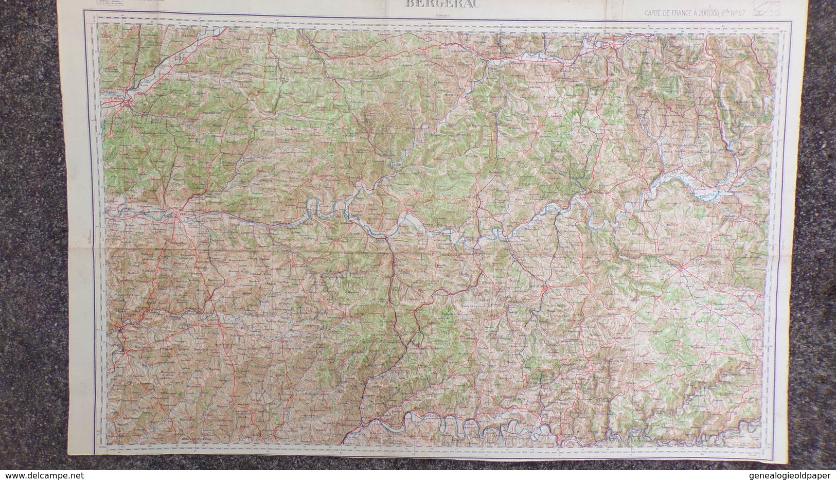 24- RARE CARTE 1909- LALINDE- BERGERAC-MUSSIDAN-LE BUISSON-EYMET-TERRASSON-GOURDON-FUMEL-VILLEREAL-ISSIGEAC - Mapas Topográficas