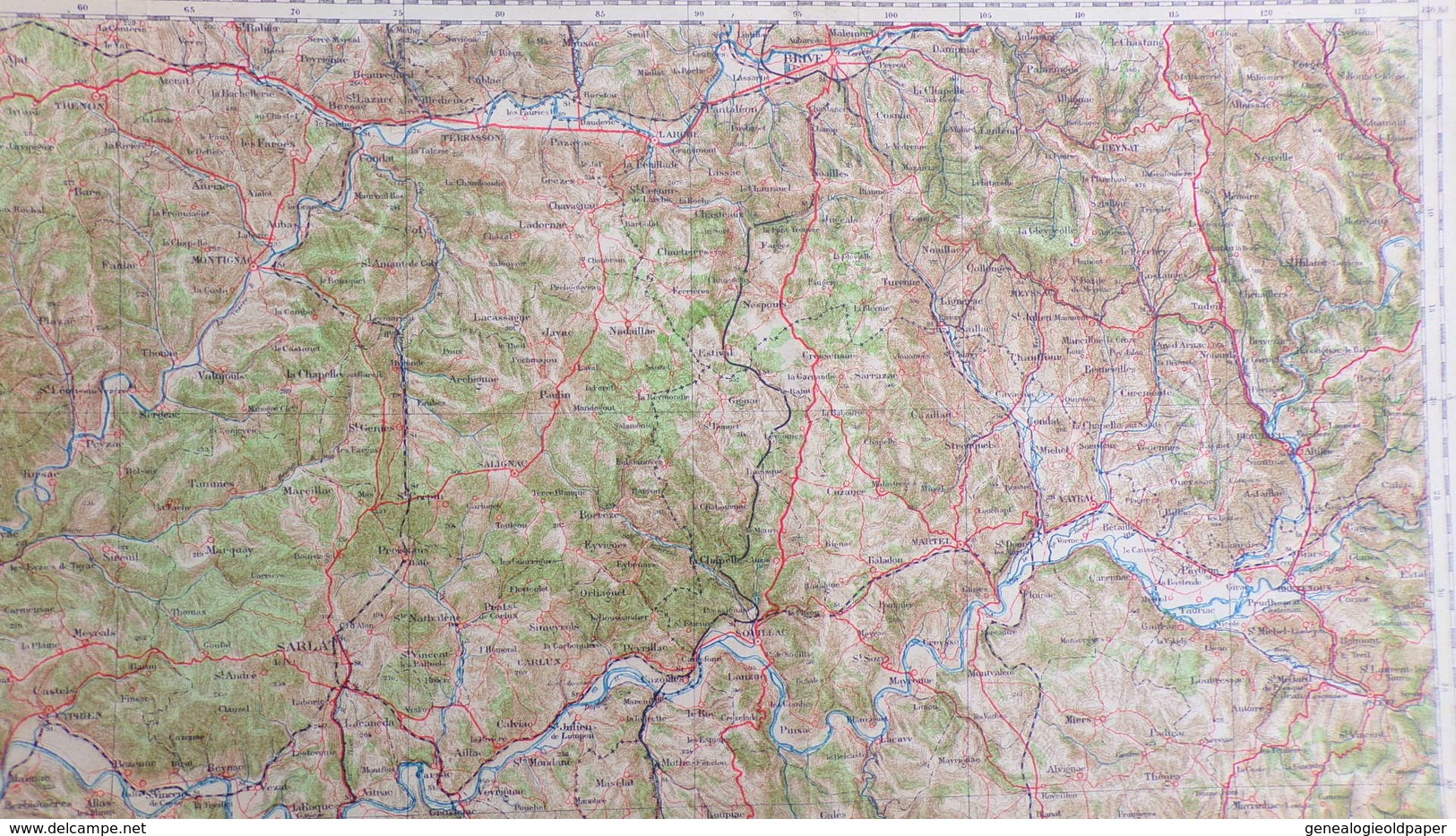 24- RARE CARTE 1909- LALINDE- BERGERAC-MUSSIDAN-LE BUISSON-EYMET-TERRASSON-GOURDON-FUMEL-VILLEREAL-ISSIGEAC - Topographical Maps