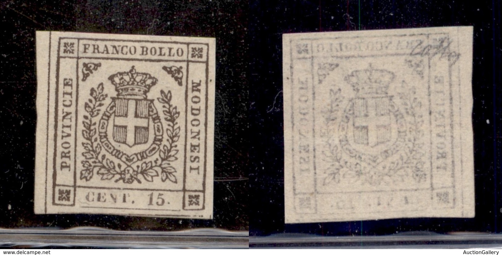 0014 ANTICHI STATI - MODENA - 1859 - 15 Cent (13) Bordo Foglio - Gomma Integra - Molto Bello - Colla (7.500) - Other & Unclassified