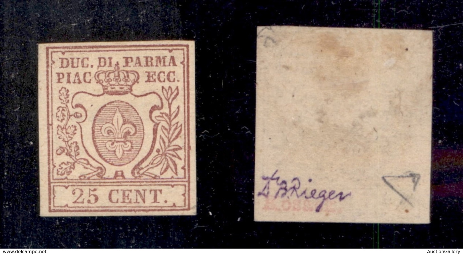 0040 ANTICHI STATI - PARMA - 1857 - 25 Cent (10) - Buoni Margini - Diena (1.500) - Altri & Non Classificati