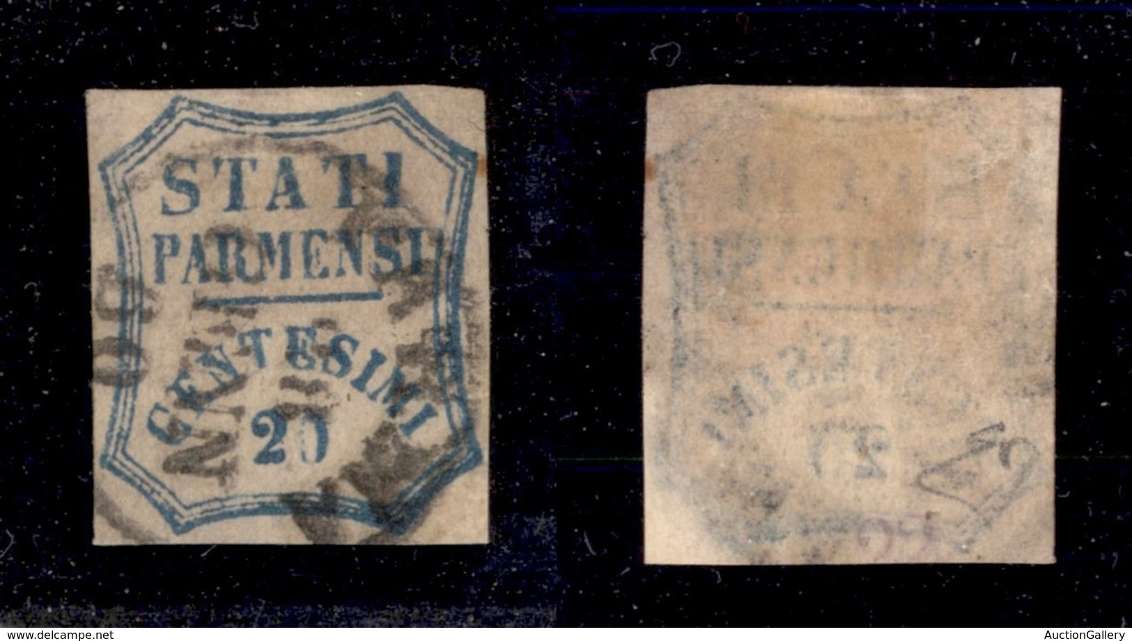 0044 ANTICHI STATI - PARMA - 1859 - 20 Cent (15b) - Parma 28.1.60 - Diena (700) - Other & Unclassified