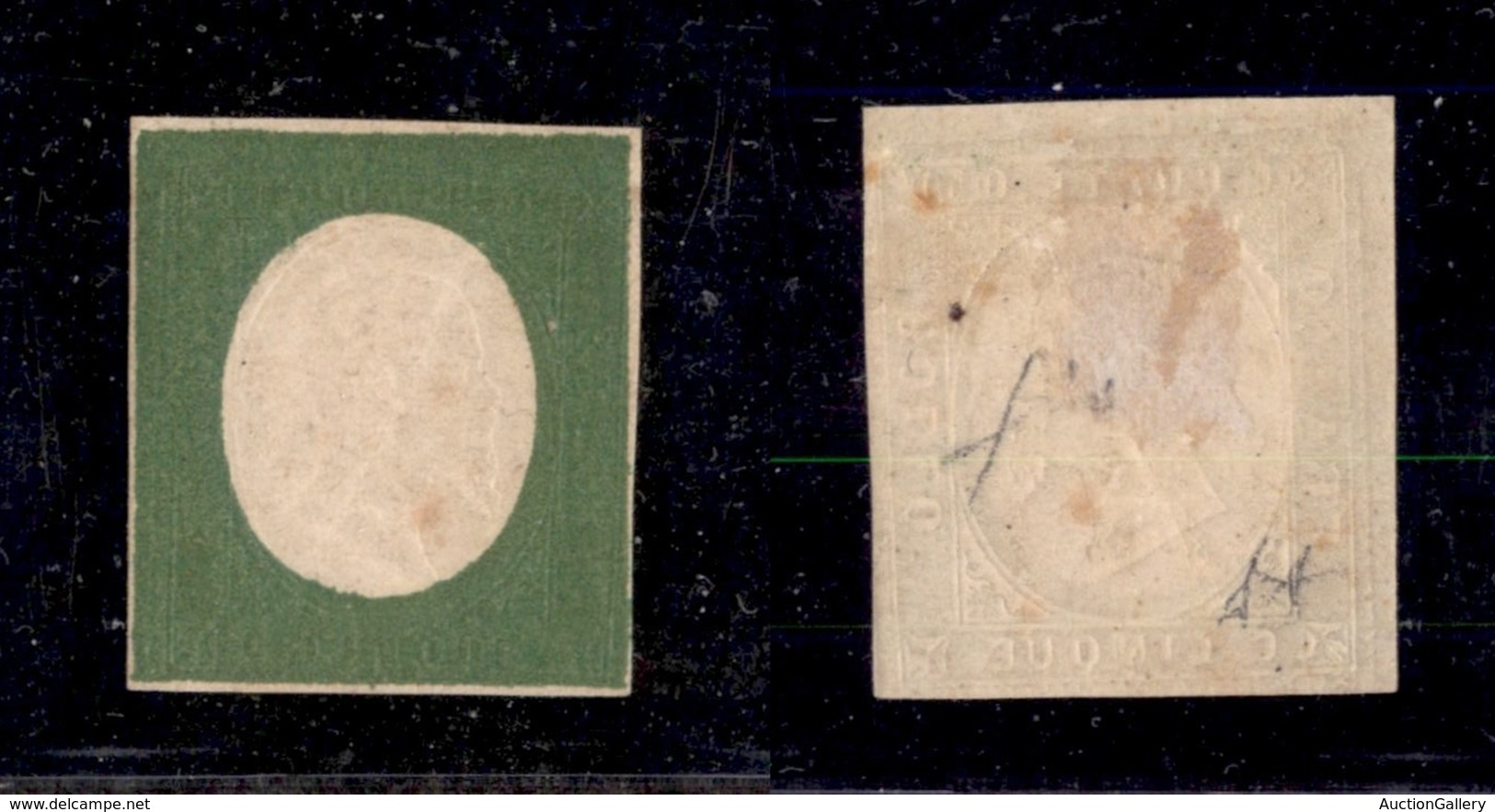 0066 ANTICHI STATI - SARDEGNA - 1854 - Non Emesso - 5 Cent (10) - Margini Precisi - Fiecchi (10.000) - Other & Unclassified