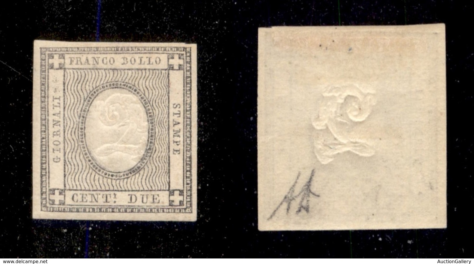 0091 ANTICHI STATI - SARDEGNA - 1861 - 2 Cent (20) - Ottimi Margini - Diena (400) - Autres & Non Classés