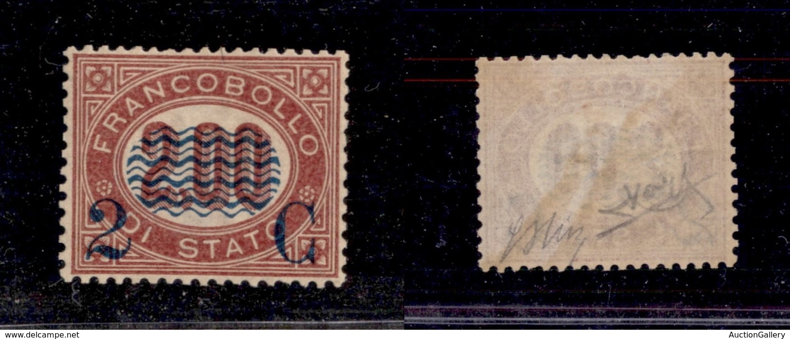 0137 REGNO - 1878 - 2 Cent Su 2 Lire (34) - Traccia Di Linguella - Ottimamente Centrato - Raybaudi (2.200) - Autres & Non Classés