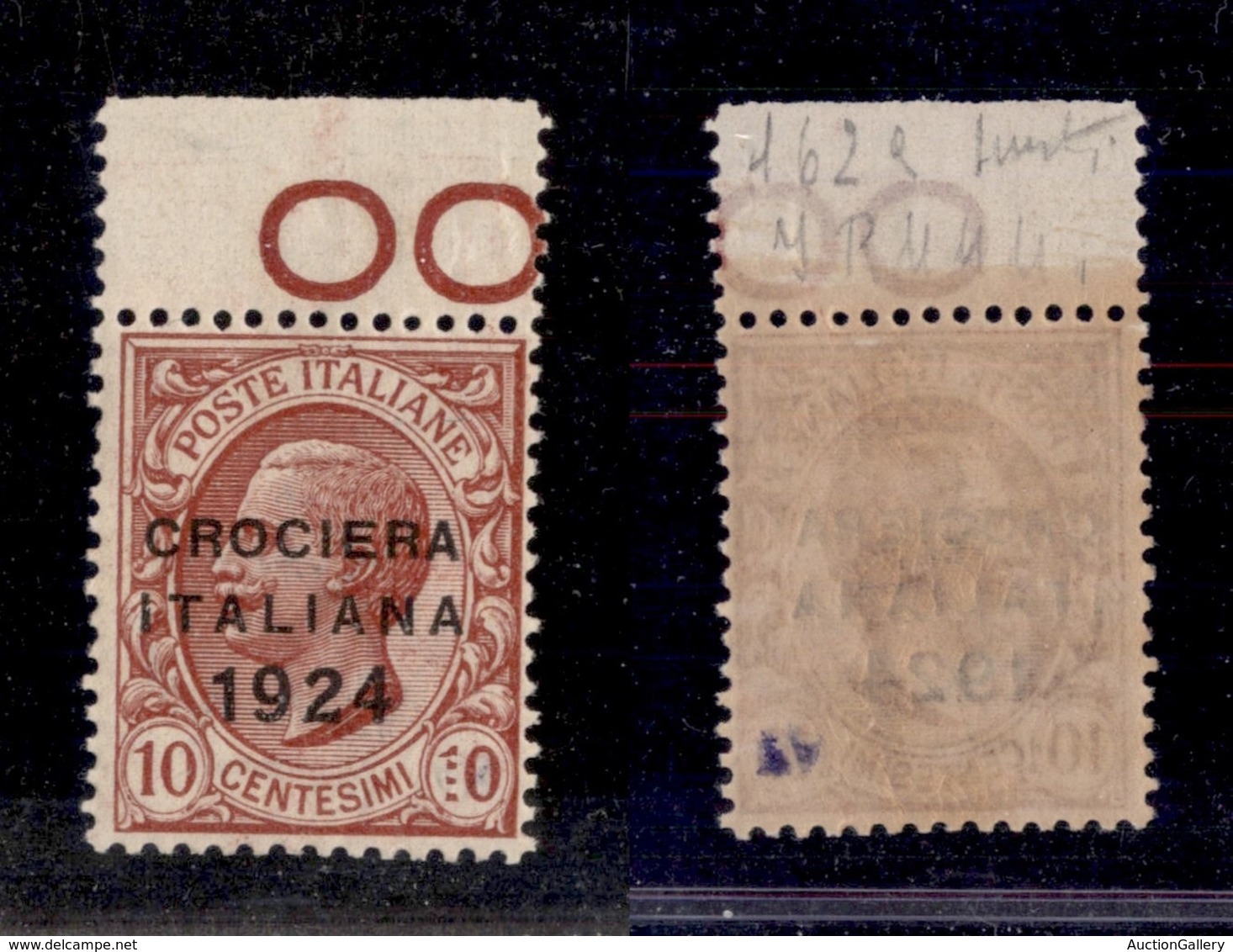 0183 REGNO - 1924 - Crociera - 10 Cent (162c) - I A Puntini - Gomma Integra (480) - Sonstige & Ohne Zuordnung