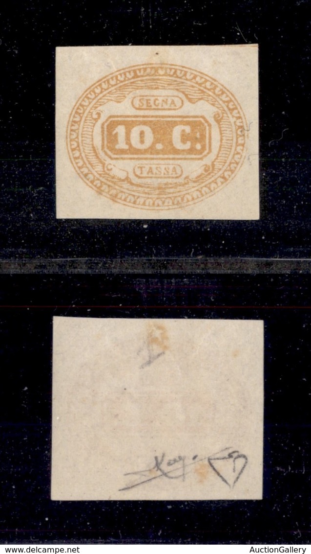 0243 REGNO - 1863 - 10 Cent (1-Segnatasse) - Cert. Diena (2.500) - Other & Unclassified