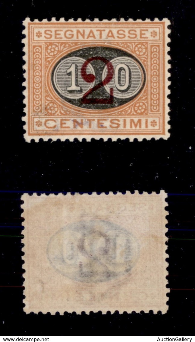 0246 REGNO - 1891 - 10 Cent Su 2 (17-Segnatasse) - Gomma Originale - Ottimamente Centrato (500) - Other & Unclassified