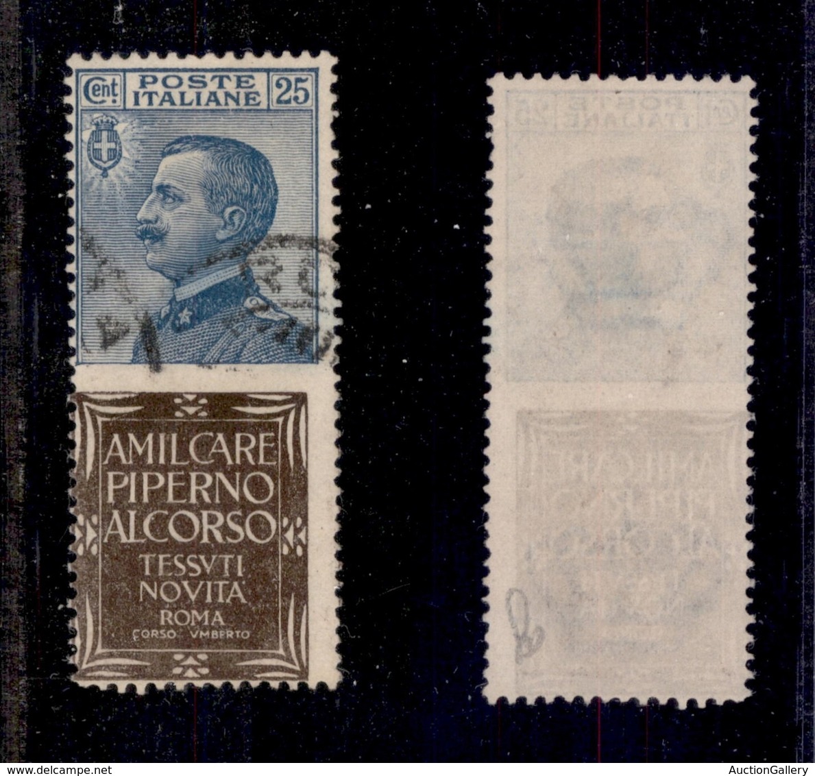 0272 REGNO - 1924 - Pubblicitari - 25 Cent Piperno (6) Usato (1.650) - Autres & Non Classés