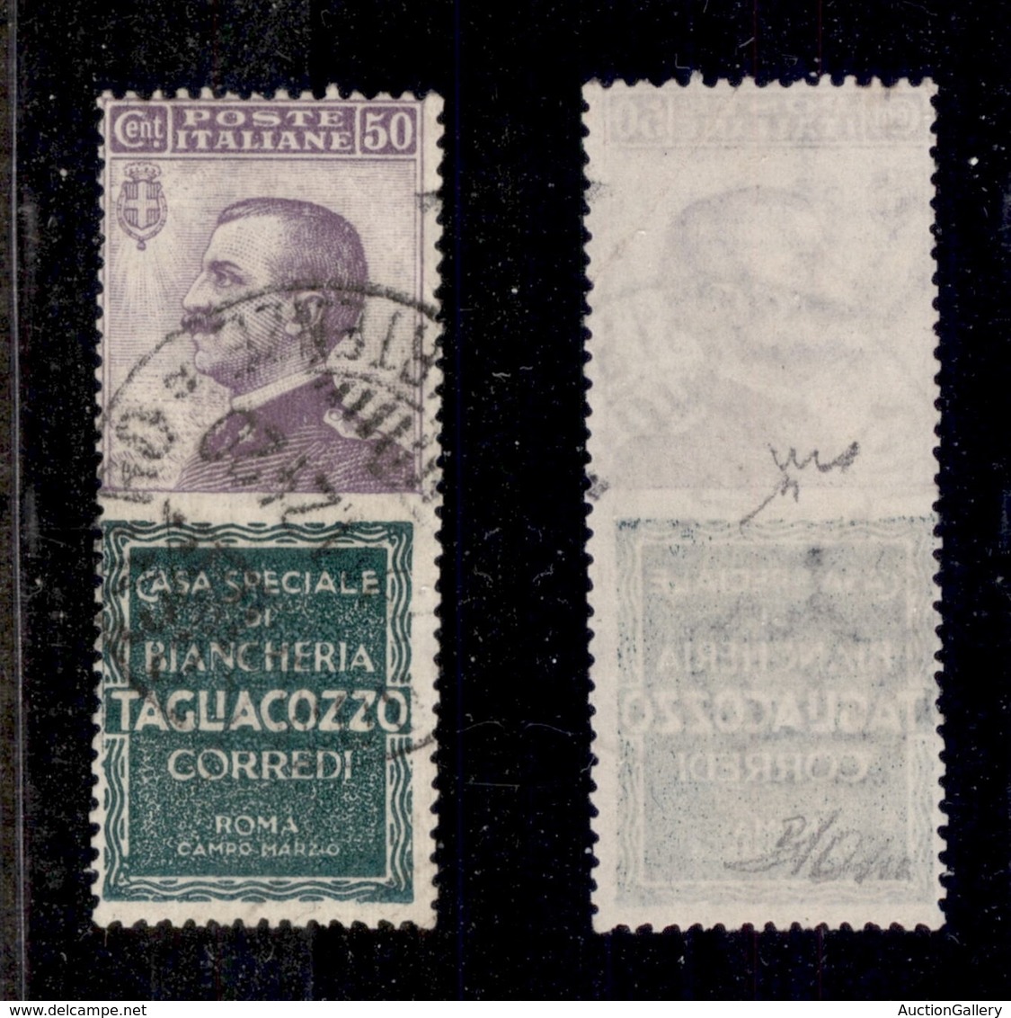 0285 REGNO - 1924 - Pubblicitari - 50 Cent Tagliacozzo (17) Usato - Chiavarello + Oliva (1.100) - Other & Unclassified