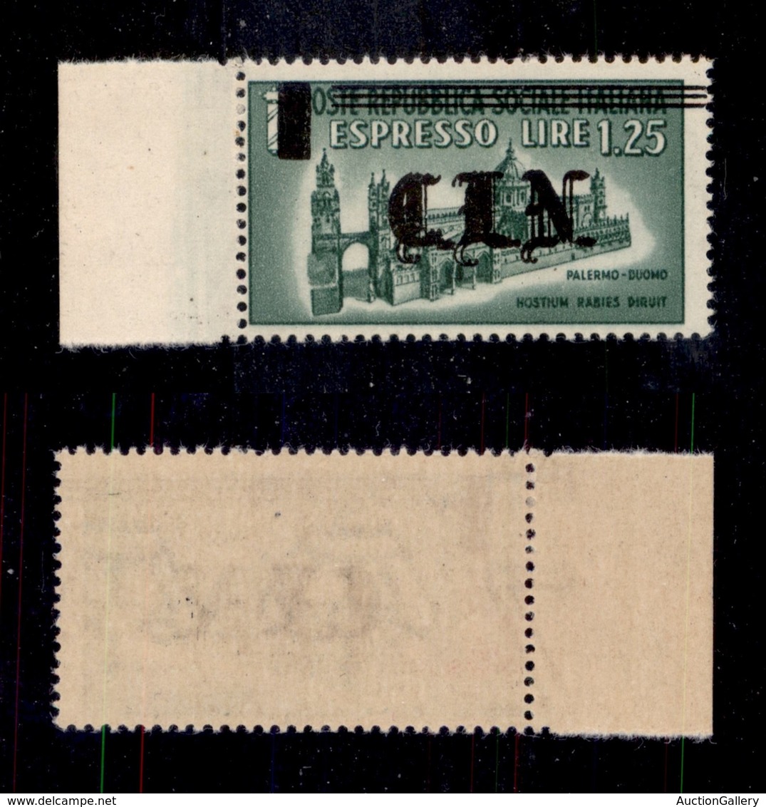 0399 EMISSIONI CLN - TORINO - 1945 - 1,25 Lire Epresso (Errani 17a) Con Doppia Soprastampa - Gomma Integra - Cert. Rayba - Sonstige & Ohne Zuordnung