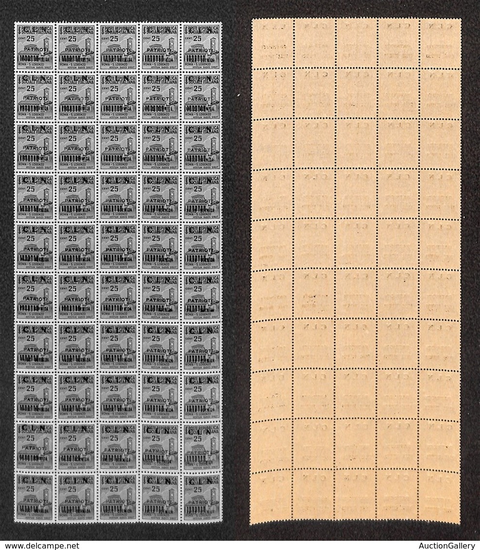 0401 EMISSIONI CLN - VALLE BORMIDA - 1945 - 25 Cent (3) - Intero Foglio Di 50 - Gomma Integra (1.500++) - Sonstige & Ohne Zuordnung