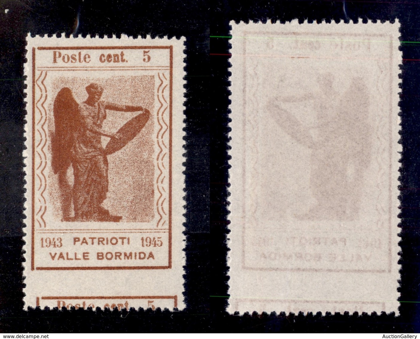 0409 EMISSIONI CLN - VALLE BORMIDA - 1945 - 5 Cent (9gd) Con Parte Del Valore Ripetuto In Basso - Sempre Senza Gomma - N - Other & Unclassified