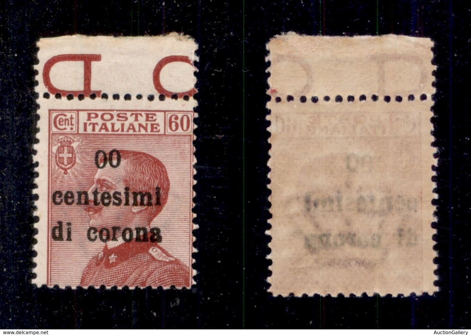 0455 OCCUPAZIONI - TRENTO E TRIESTE - 1919 - 60 Cent Su 60 (10l) - Cifra 00 - Gomma Integra (600) - Other & Unclassified