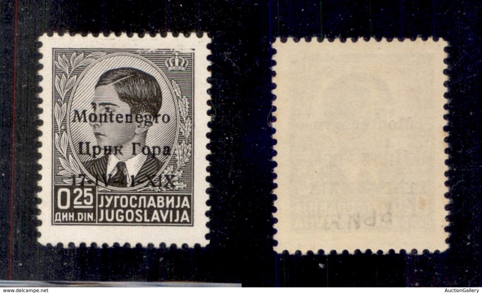 0479 OCCUPAZIONI - MONTENEGRO - 1941 - 25 Para (1r) Con Errore K Invece Di A - Gomma Integra (375) - Autres & Non Classés