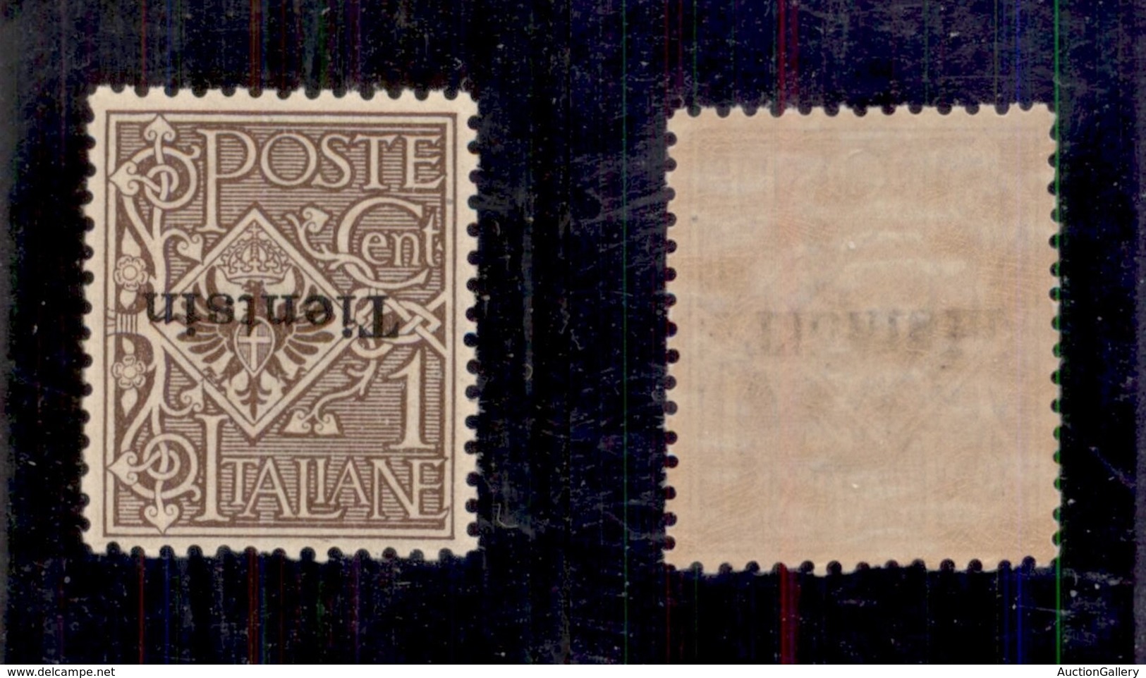 0510 UFFICI POSTALI ALL’ESTERO - TIENTSIN - 1917 - 1 Cent (4a) Con Soprastampa Capovolta - Invisibile Traccia Di Linguel - Autres & Non Classés