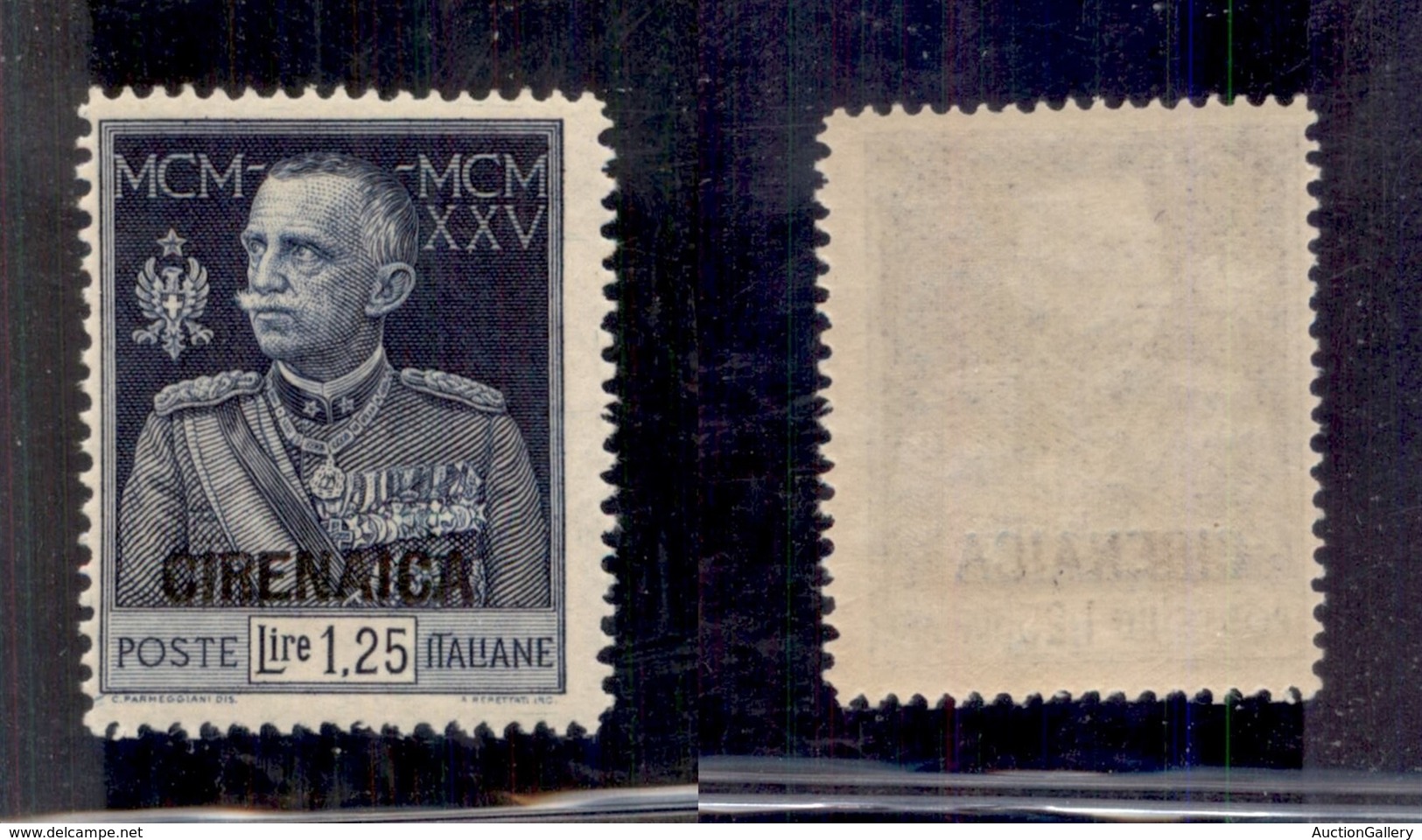 0518 COLONIE ITALIANE - CIRENAICA - 1926 - 1,25 Lire Giubileo (26) - Gomma Integra - Cert. AG (1.750) - Autres & Non Classés