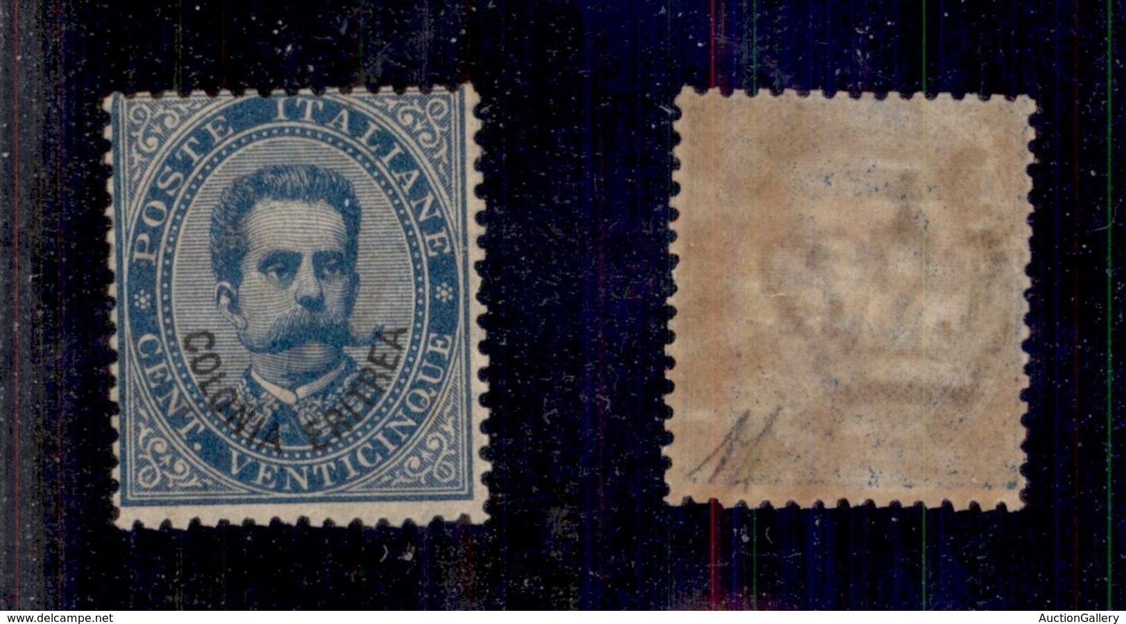 0542 COLONIE ITALIANE - ERITREA - 1893 - 25 Cent (6) - Invisibile Traccia Di Linguella - Diena + Cert. AG (1.100) - Autres & Non Classés