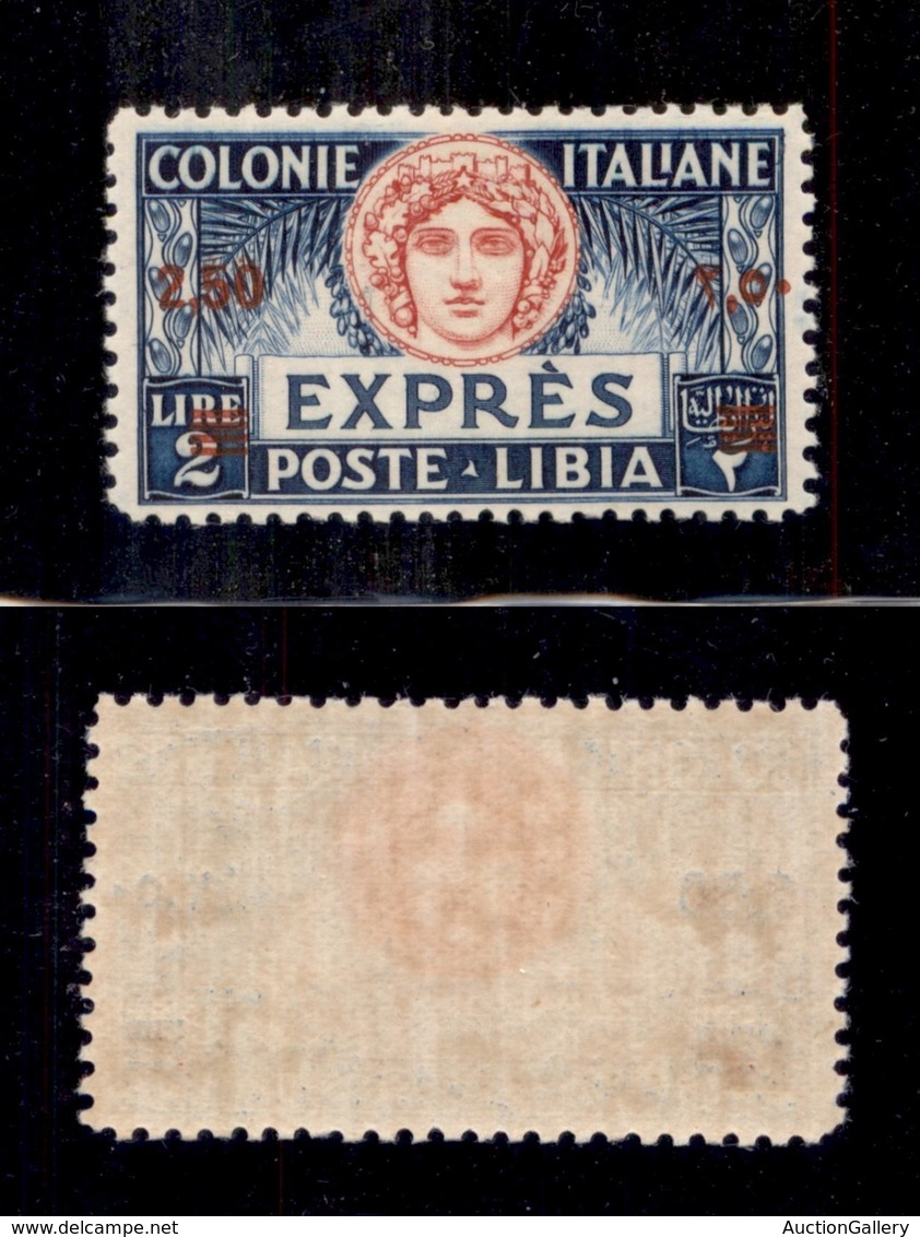 0581 COLONIE ITALIANE - LIBIA - 1927 - 2,50 Lire Su 2 (13-Espressi) - Gomma Integra (850) - Autres & Non Classés