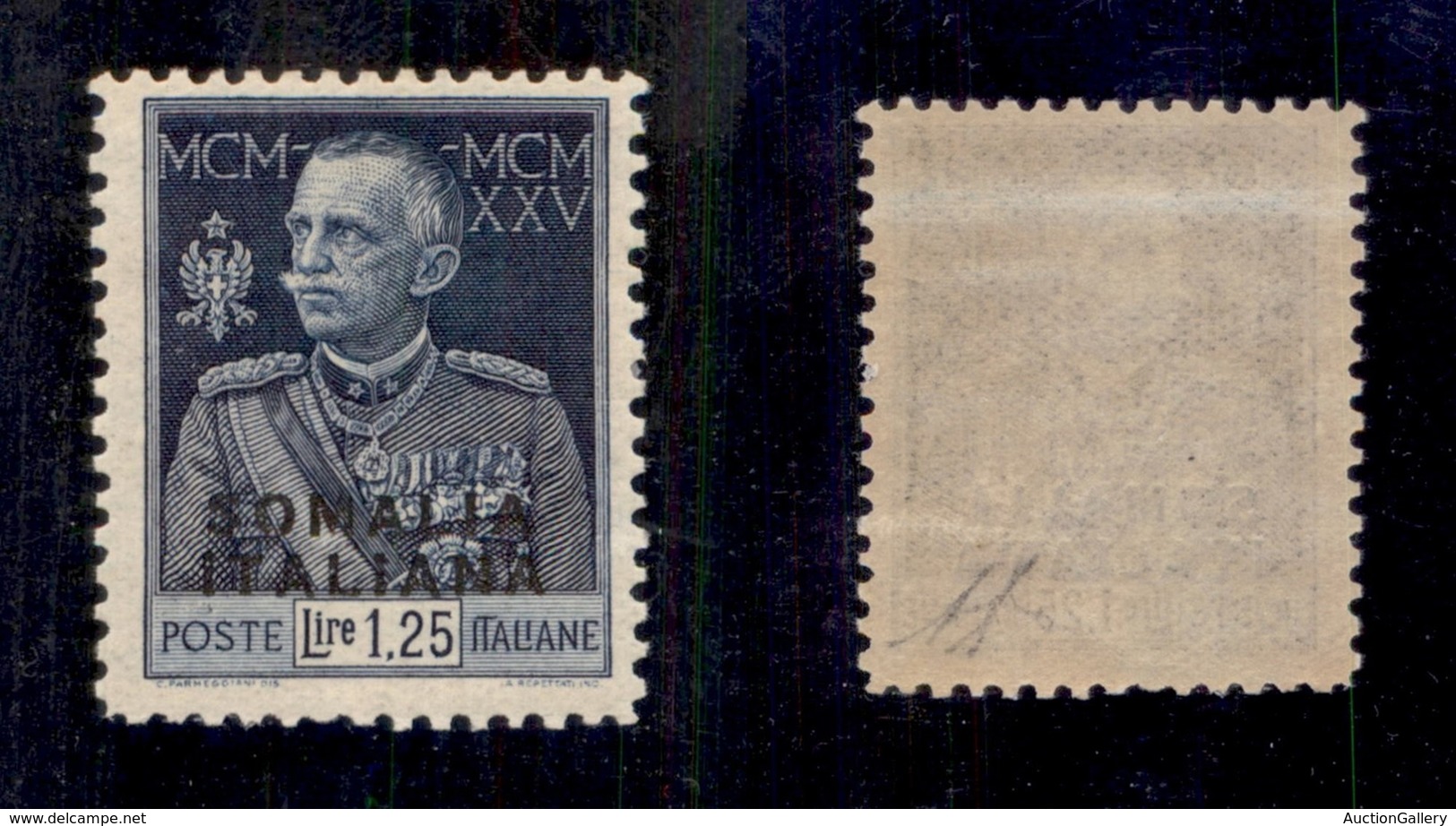 0600 COLONIE ITALIANE - SOMALIA - 1926 - 1,25 Lire Giubileo (69) Dentellato 11 - Gomma Integra Con Falla Naturale Origin - Autres & Non Classés