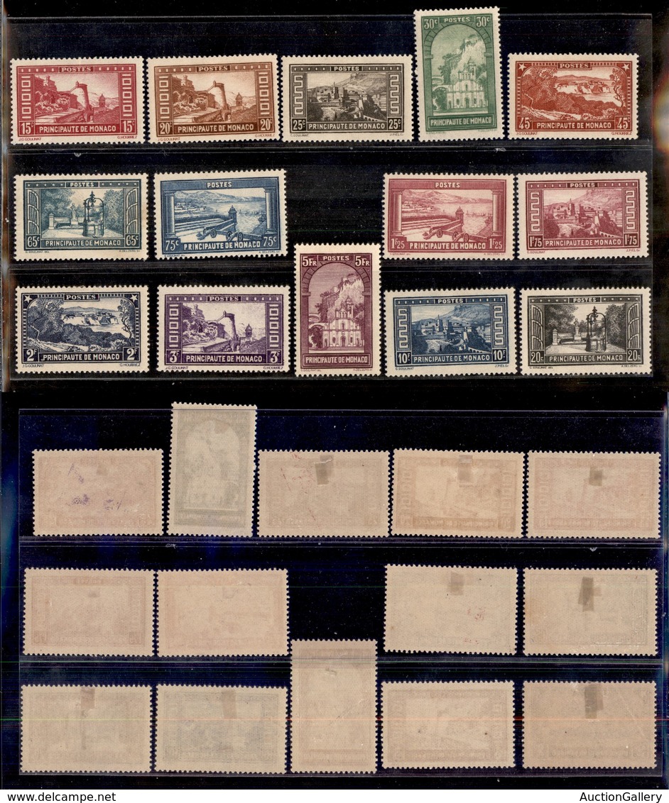 0695 EUROPA - MONACO - 1933 - Edifici (120/126+128/129+131/132+134/ 136) - 14 Valori Nuovi Con Gomma (230+) - Other & Unclassified