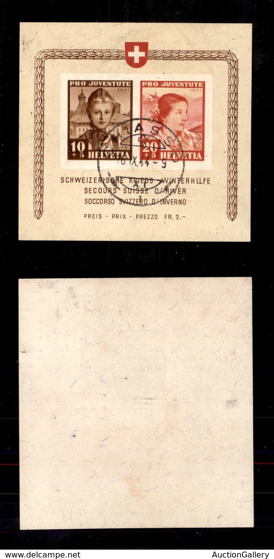 0713 EUROPA - SVIZZERA - 1941 - Pro Juventute (6-Foglietti) - Usato (450) - Other & Unclassified