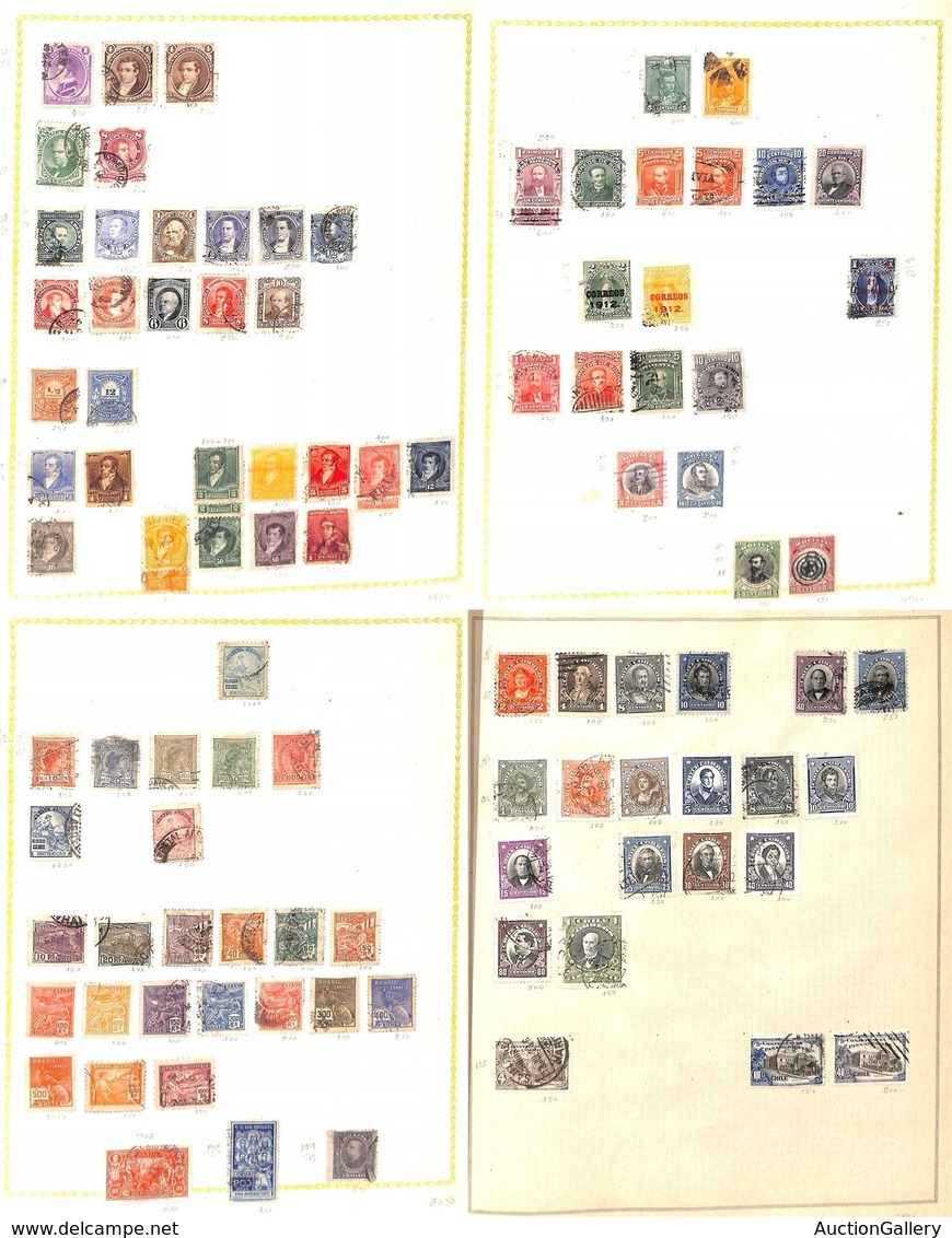 0823 LOTTI E COLLEZIONI - AMERICA DEL SUD - 1860/1940 - Paesi Sud Americani - Bella Collezione Di Valori Nuovi E Usati D - Other & Unclassified