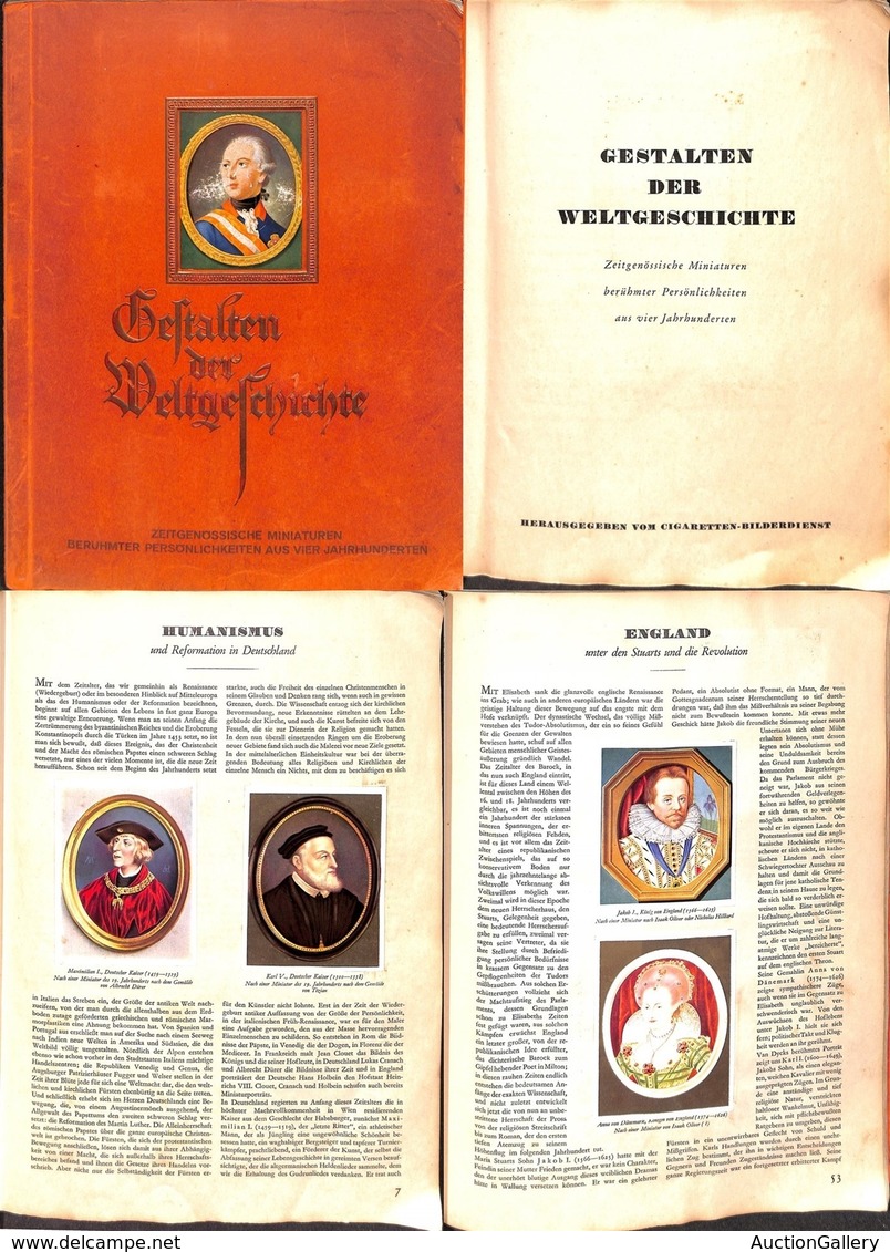 0848 LOTTI E COLLEZIONI - VARIE - 1933 . GESTALTEN DER WELTGESCHICHTE - Bellissimo Libro Di 111 Pagine Con Figurine Di C - Autres & Non Classés