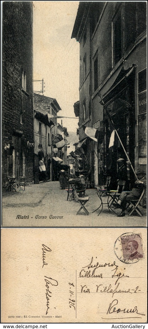 1518 CARTOLINE - REGIONALISMO-LAZIO - Alatri (FR), Corso Cavour Animata Viaggiata 1926 - Autres & Non Classés