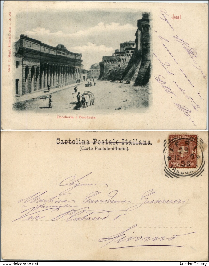 1530 CARTOLINE - REGIONALISMO-MARCHE - Jesi (AN), Beccheria E Pescheria Viaggiata Primi'900 - Other & Unclassified