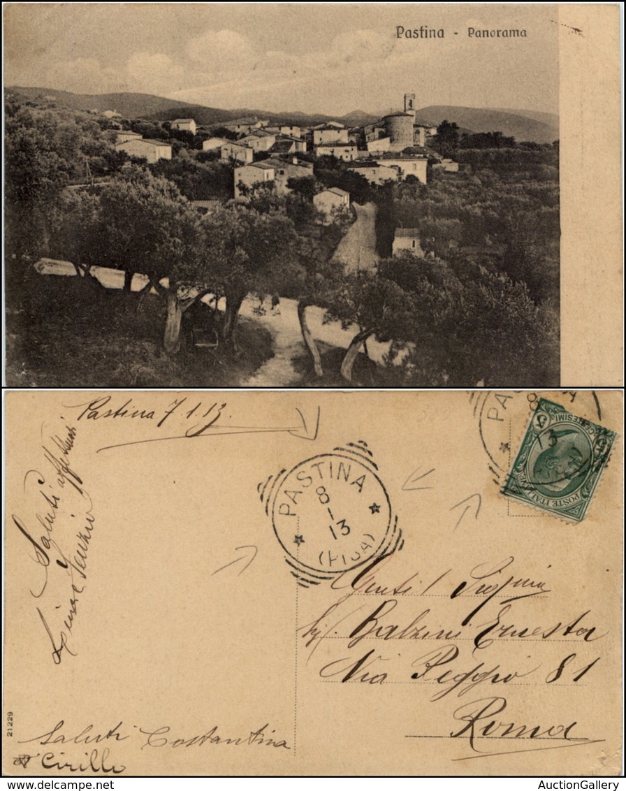 1567 CARTOLINE - REGIONALISMO-TOSCANA - Pastina (PI), Panorama, Annullo Di Valore Viaggiata 1913 - Autres & Non Classés