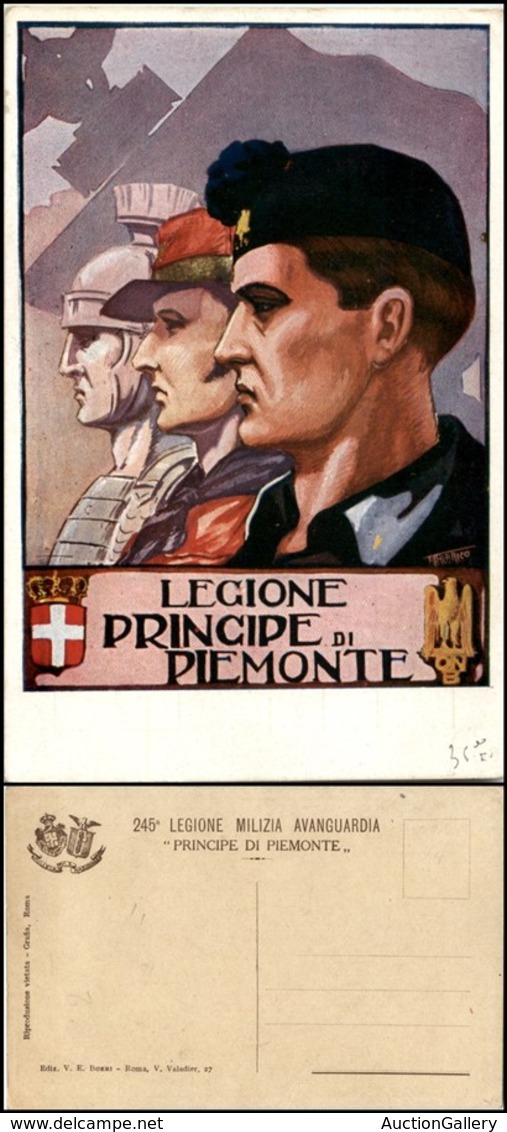 1736 CARTOLINE - MILITARI - Milizia D'avanguardia - 245° Legione "Principe Di Piemonte" - Illustratore Talarico - Nuova  - Other & Unclassified