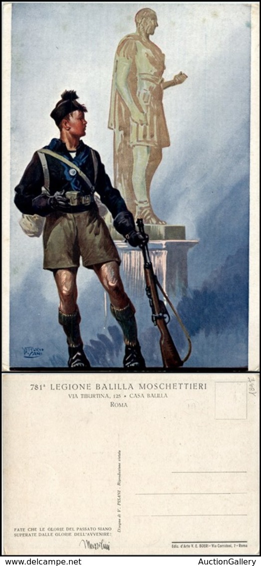1837 CARTOLINE - MILITARI - Moschettieri Del Duce - 781° Legione Balilla - Illustratore Pisani - Nuova FG (180) - Other & Unclassified