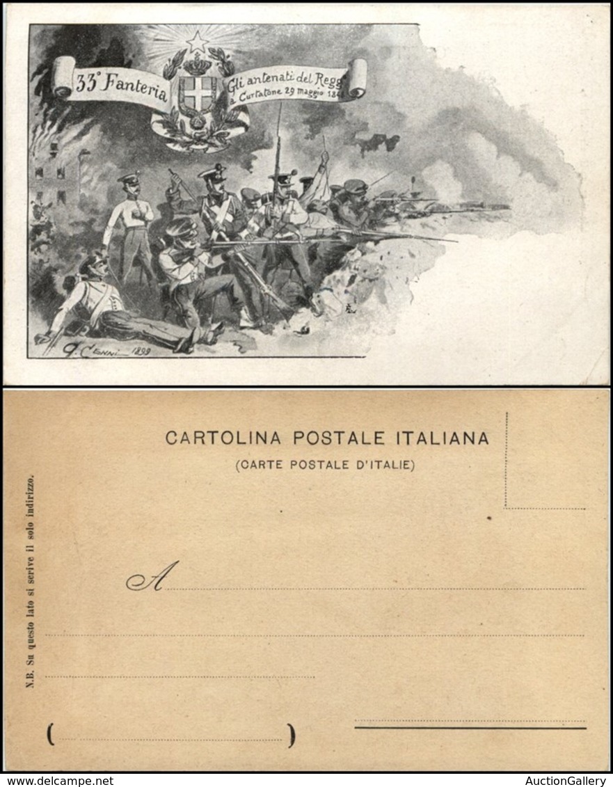 1854 CARTOLINE - MILITARI - 33 Reggimento Fanteria - Illustratore Quinto Cenni - Nuova Perfetta (20) - Autres & Non Classés