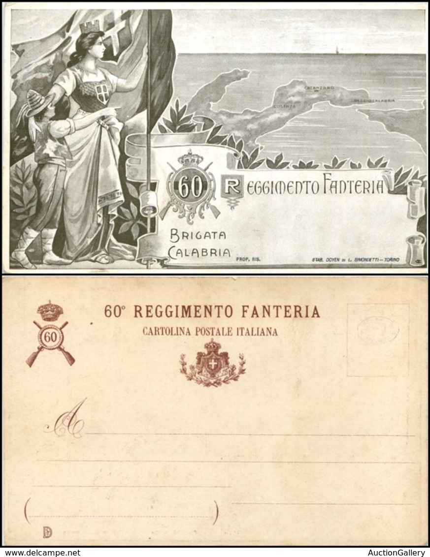 1871 CARTOLINE - MILITARI - 60° Reggimento Fanteria Brigata Calabria - Nuova Perfetta - Other & Unclassified