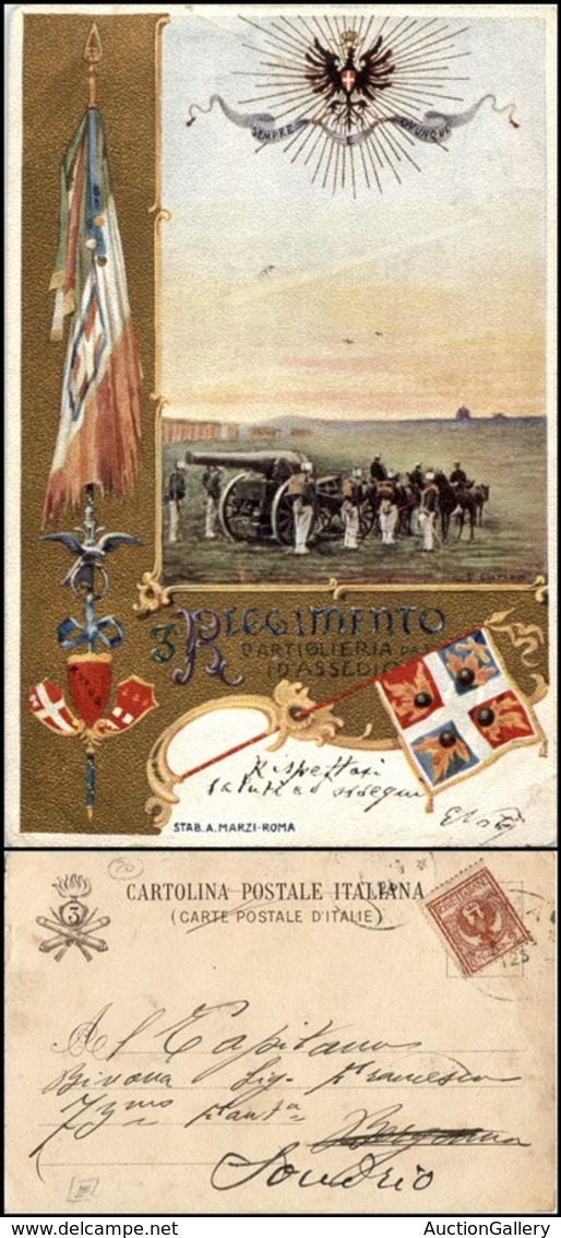 1887 CARTOLINE - MILITARI - 3° Reggimento D'artiglieria D'assedio - Viaggiata - Other & Unclassified