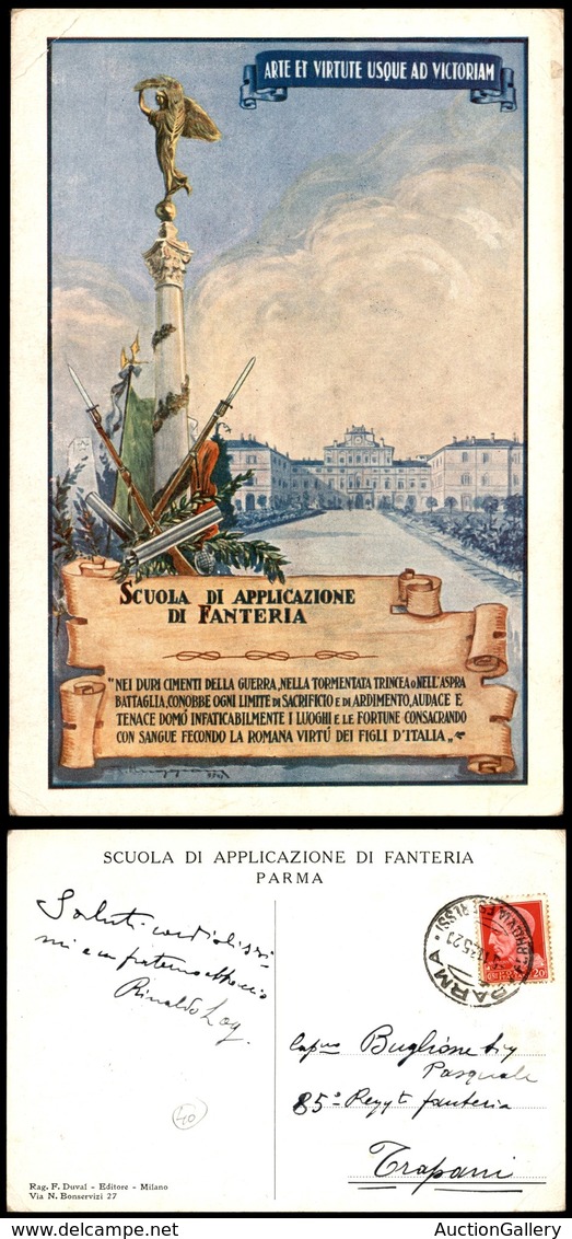 1904 CARTOLINE - MILITARI - Scuola Di Applicazione Di Fanteria Parma - Illustratore Muggiani - Viaggiata FG - Altri & Non Classificati