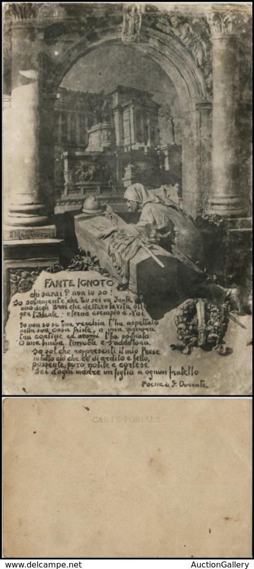 1913 CARTOLINE - MILITARI - Fante Ignoto - Scultore Mastroianni - Nuova - Autres & Non Classés