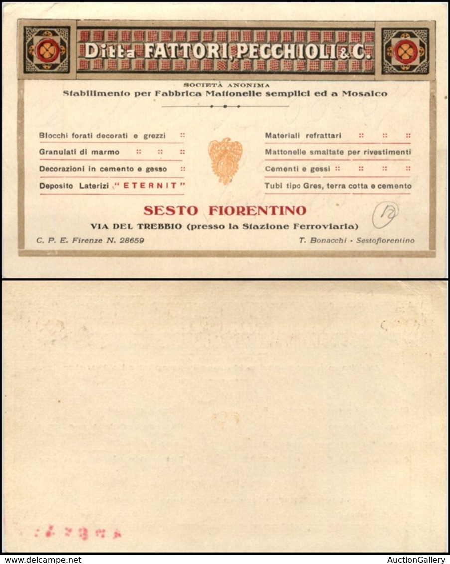 1984 CARTOLINE - PUBBLICITARIE - Ditta Fattori, Pecchioli & C. - Sesto Fiorentino (FI) - Altri & Non Classificati