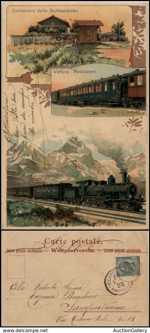 1990 CARTOLINE - COMMEMORATIVE - Traforo Del Gottardo - Tre Immagini - Cantoniera, Vettura Restaurant E Treno Express -  - Autres & Non Classés