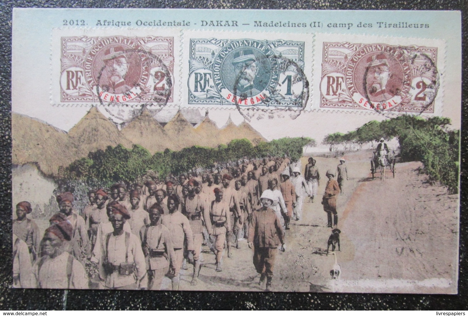 Senegal Dakar Madeleines Camp Des Tirailleurs Cpa Bien Timbrée Militaria - Senegal