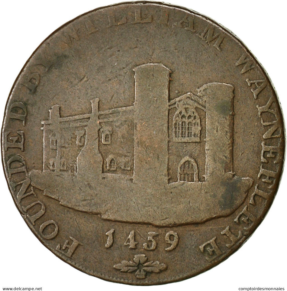 Monnaie, Grande-Bretagne, Lincolnshire, Halfpenny Token, 1793, Wainfleet, TB - Altri & Non Classificati