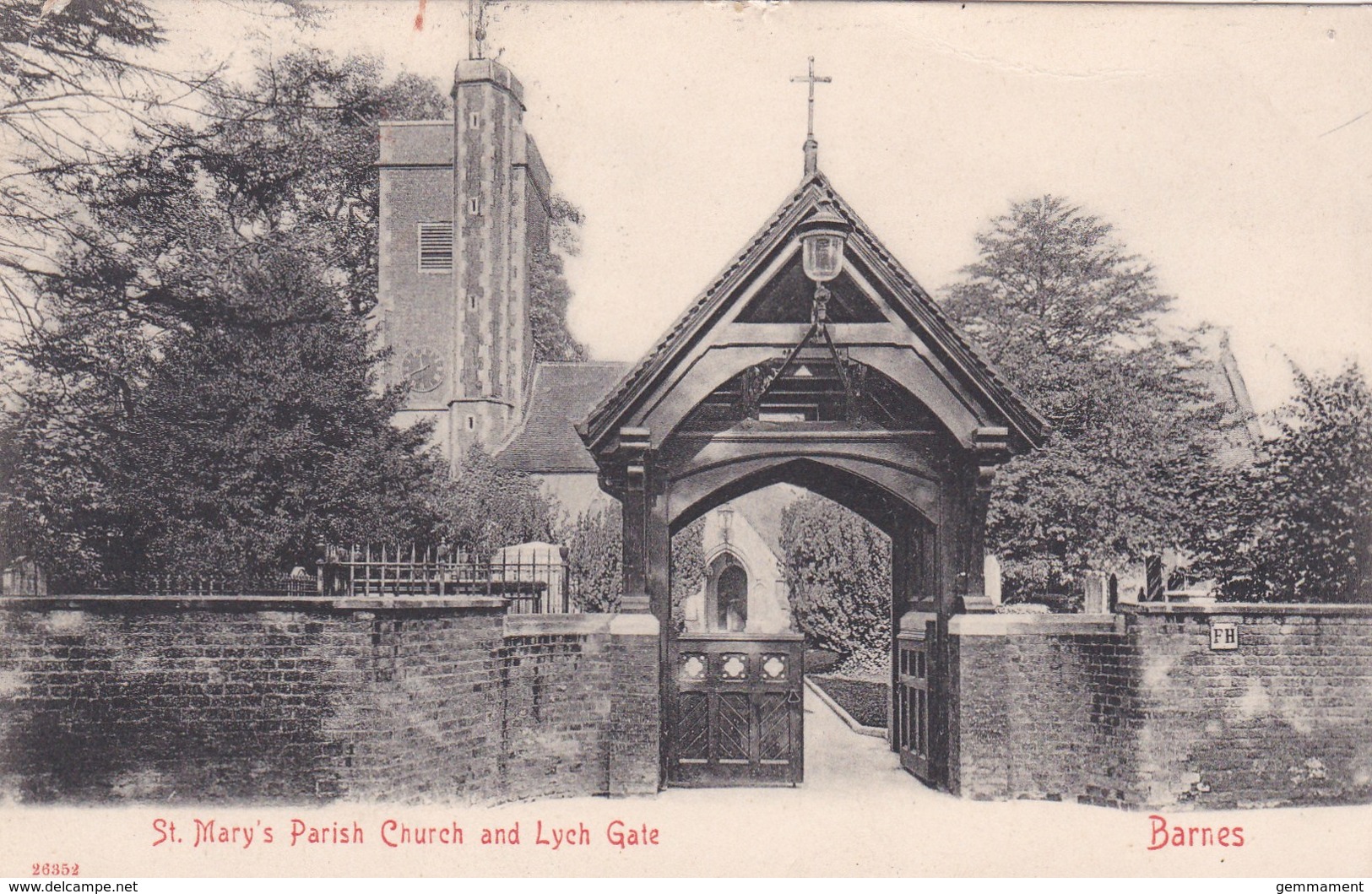 BARNES - ST MARYS PARISH CHURCH @ LYCH GATE - Surrey