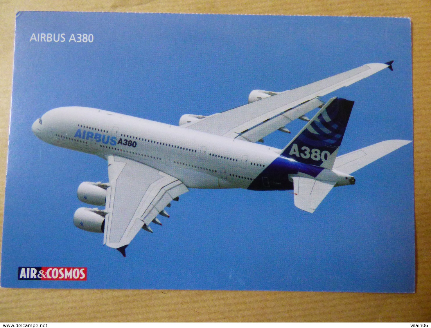 AIR ET COSMOS  CARTE PUBLICITAIRE  AIRBUS A 380 - Werbepostkarten