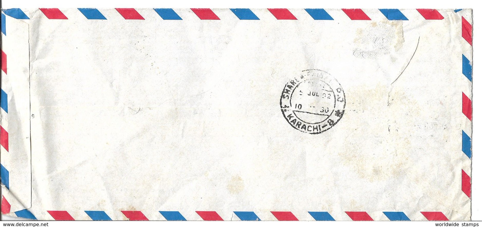 Republic Of China. Registered Airmail Cover 1973 Flag Sent To Pakistan. - Storia Postale