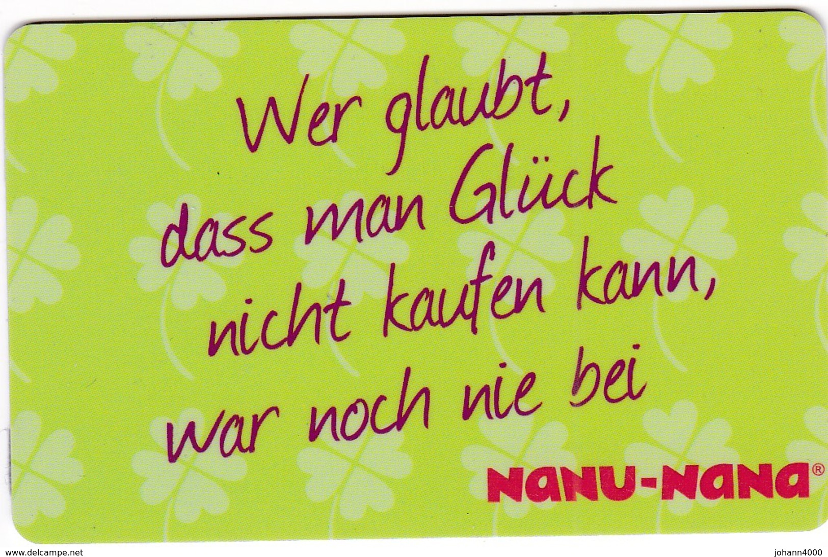 Geschenkkarte  Nanu-Nana  Gift - Gift Cards