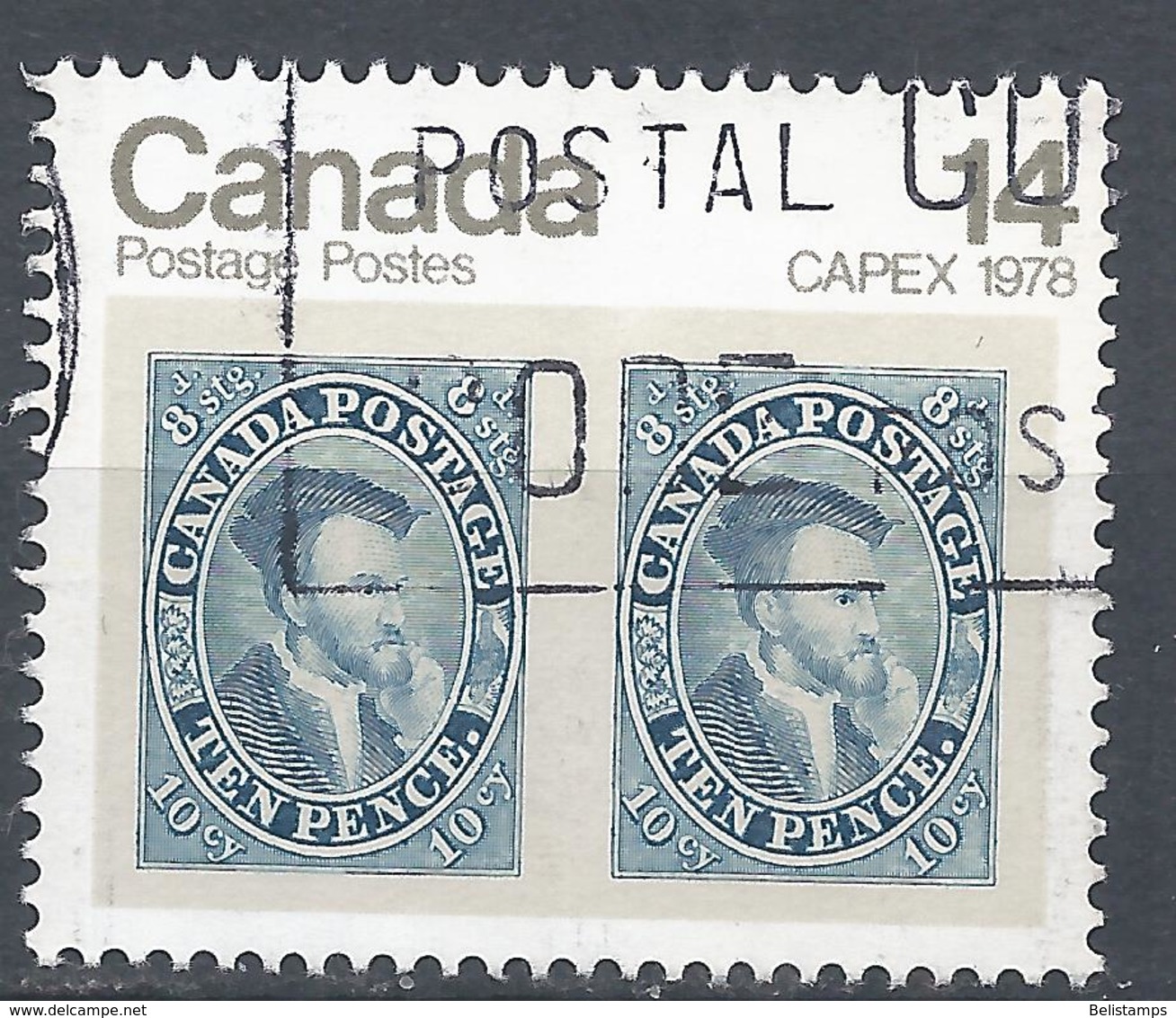 Canada 1978. Scott #754 (U) Stamp On Stamp - Oblitérés