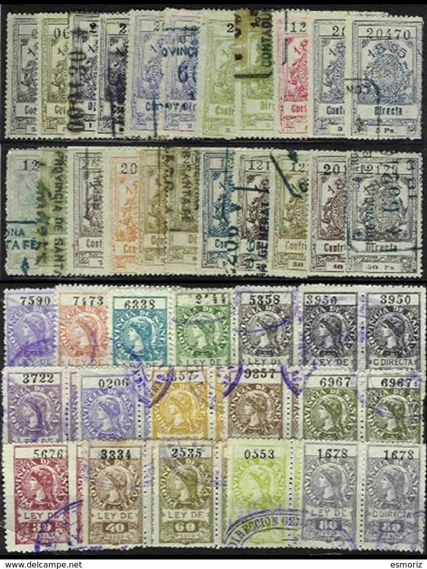 ARGENTINA REVENUES, Discount Sale, SANTA FÉ, Contribucion Directa, Used, F/VF - Autres & Non Classés