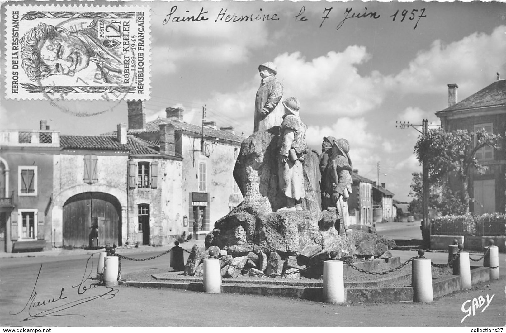 85-SAINTE-HERMINE- MONUMENT GEORGES CLEMENCEAU - Sainte Hermine