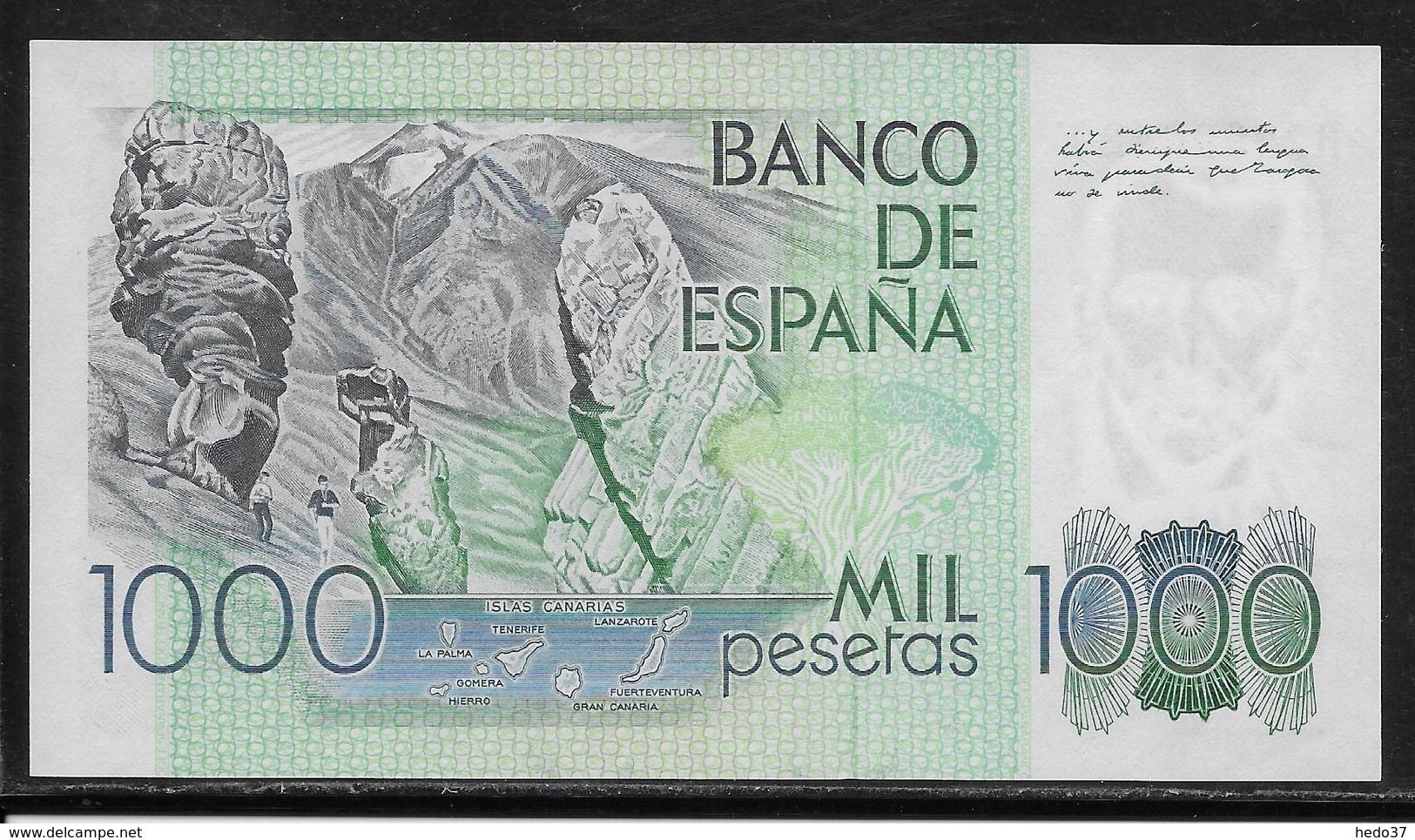 Espagne - 1000 Pesetas - Pick N°158 - NEUF - [ 4] 1975-… : Juan Carlos I